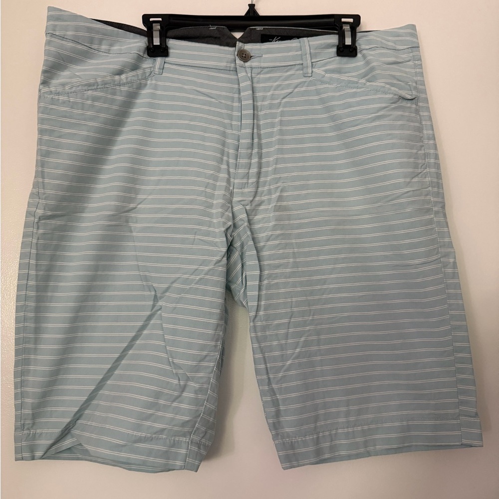 Kenneth Cole Light Blue Striped Men's Hybrid Shorts